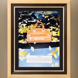 Christian Dior Orange Color Bag Advertising Print